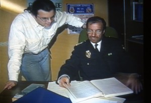 Carballal con el inspector Isidoro Sanchez autor del primer monografico sobre sectas de la policia española (1)