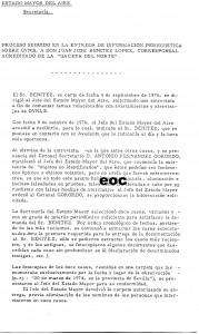 Primera pagina de uno de los informes confidenciales del ejercito sobre Benitez - copia