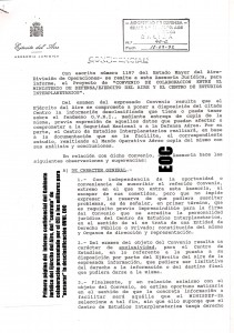 Informe secreto de la Asesoria Legal del Ejército dle Aire desaconsejando la firma del contrato  de Ballester Olmos con los militares
